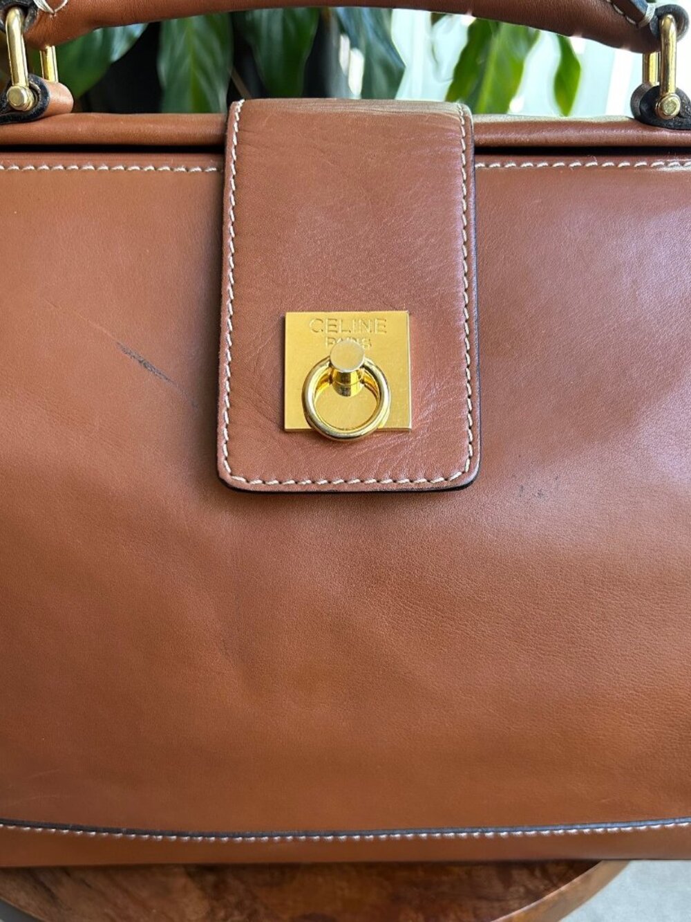 CELINE Smooth Calfskin Doctor Frame Bag British Tan 👜 - Picture 12 of 13
